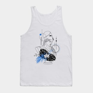 Funny Hipster Greek Goddess Athena Roman God Minerva Tank Top